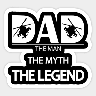 Gun Pilot - Dad, The Man, The Myth, The Legend Sticker